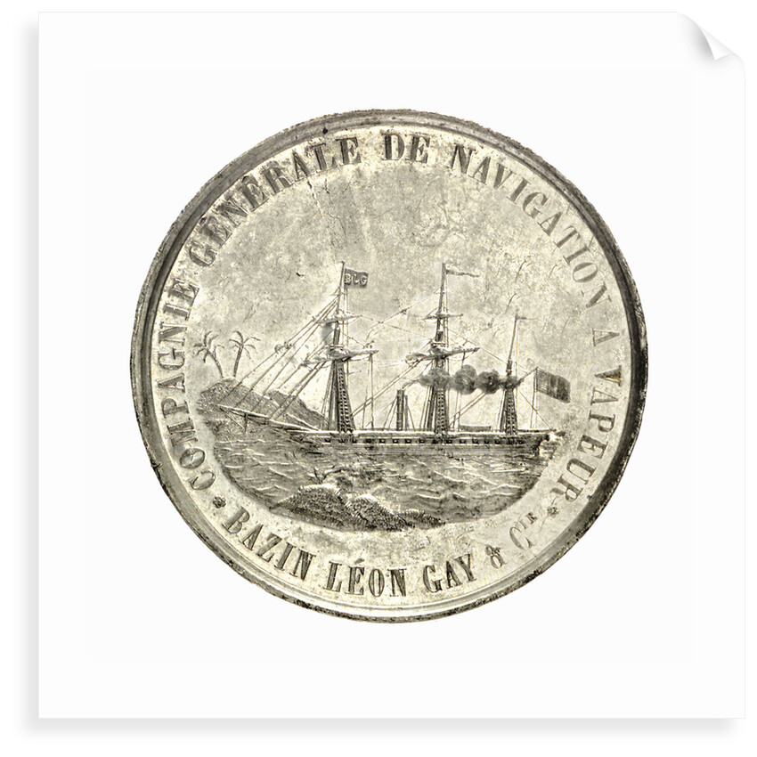 Medal commemorating the General Steam Navigation Company; obverse by A. Stern