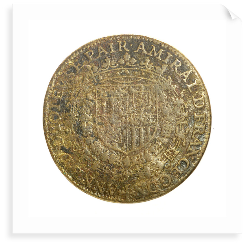 Counter commemorating Admiral Duc de Joyeuse (1561-1587) and his loss of the King's favour; obverse by unknown