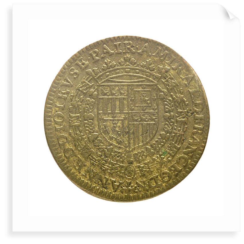 Counter commemorating the death of Admiral Duc de Joyeuse, 1587; obverse by unknown