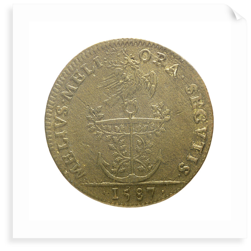 Counter commemorating the death of Admiral Duc de Joyeuse, 1587; reverse by unknown