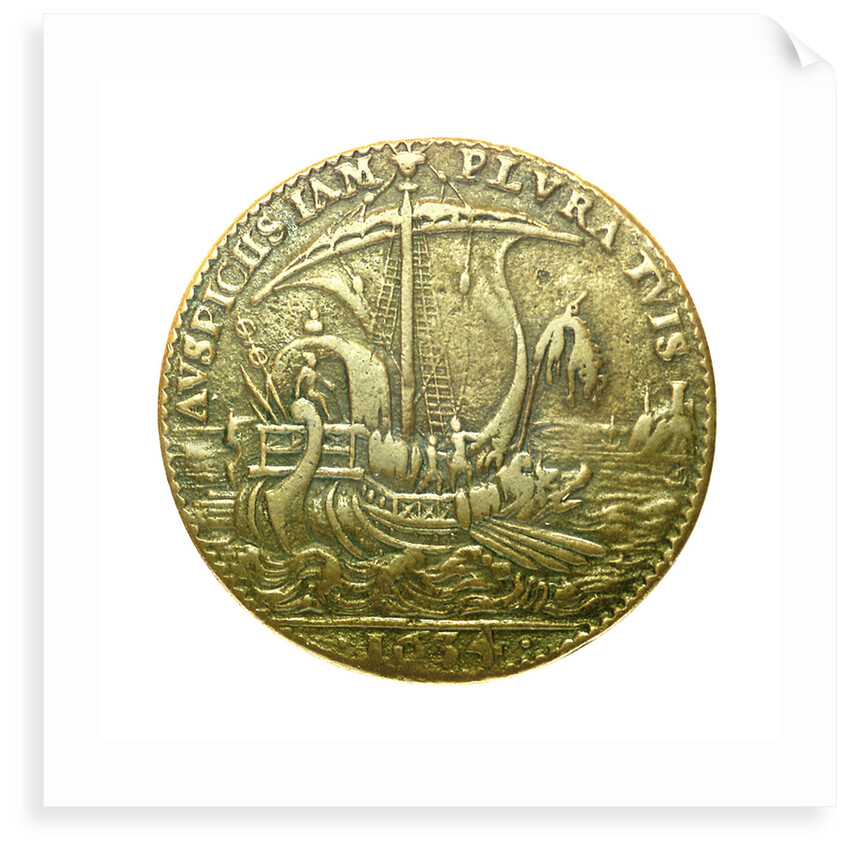 Counter commemorating Cardinal Armand Jean Duplessis, Duc de Richelieu (1585-1642); reverse by unknown