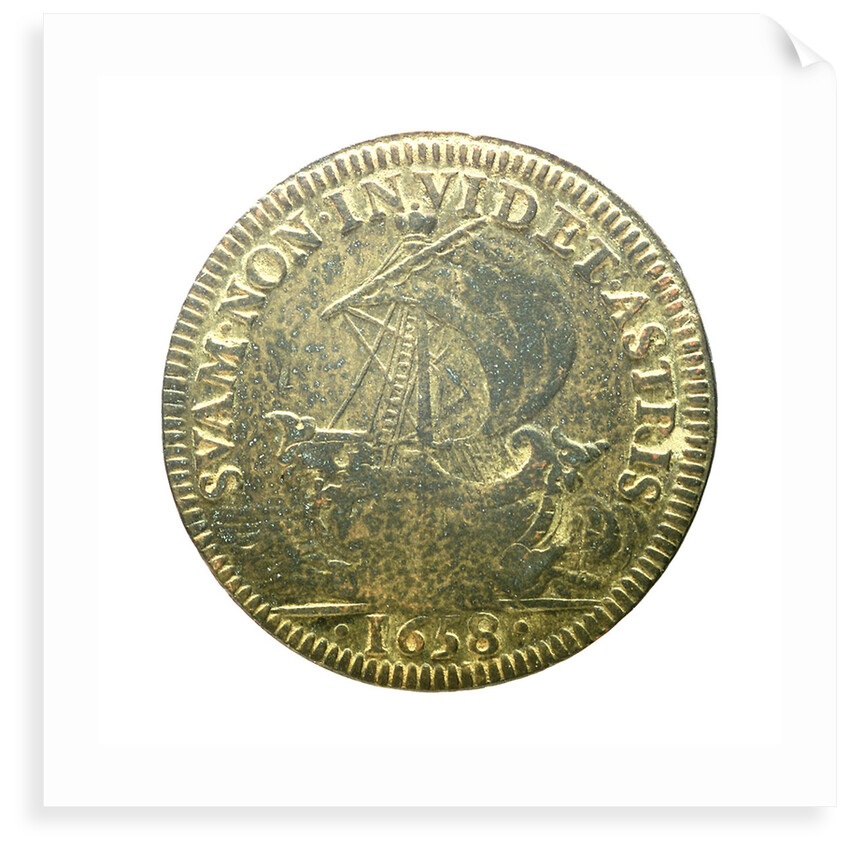 Counter commemorating French ships being seized by the Dutch, 1658; reverse by Unknown