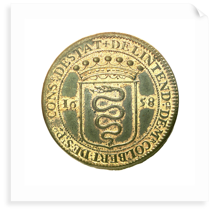 Counter commemorating Jeane Baptiste Colbert (1619-83), Councillor of State; obverse by unknown