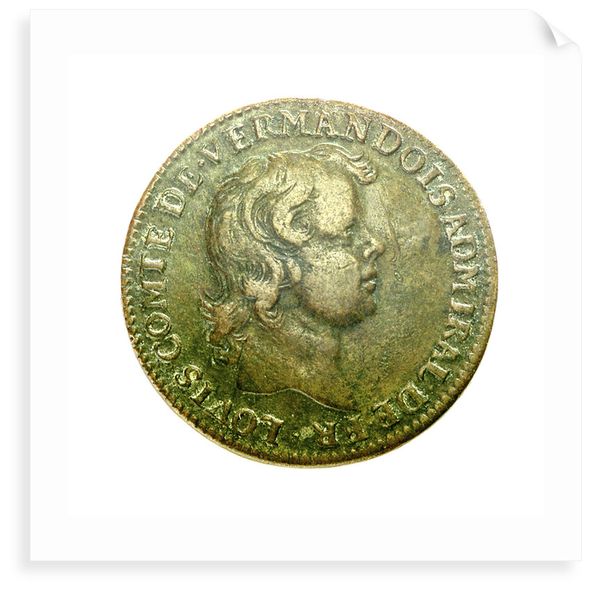 Counter depicting Admiral Louis de Bourbon, Comte de Vermandois (1667-1683) in childhood; obverse by unknown