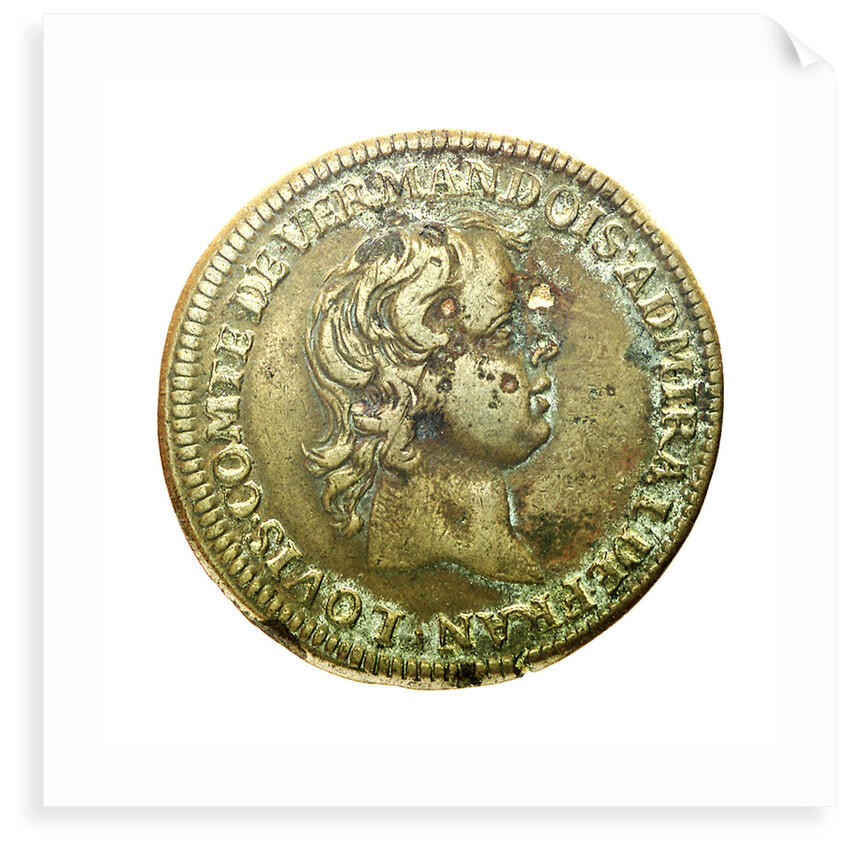 Counter commemorating the French fleet building programme; obverse by unknown