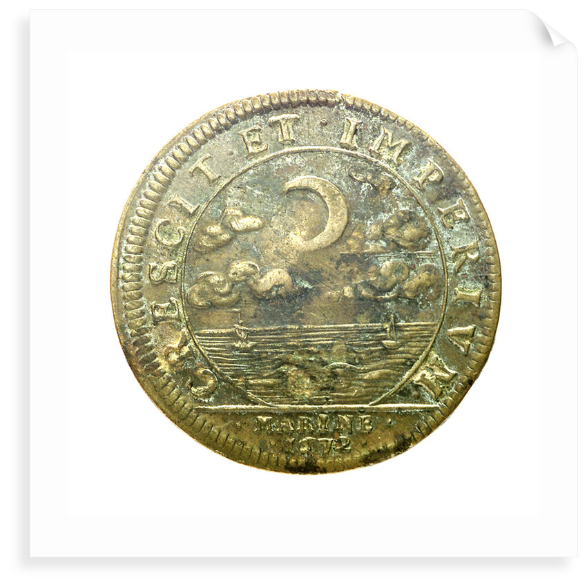 Counter commemorating the French fleet building programme; reverse by unknown