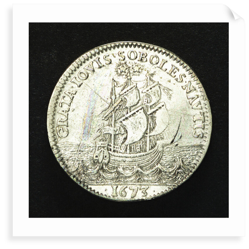 Counter commemorating the Battle of Sole Bay, 1672; reverse by J.B. Dufour