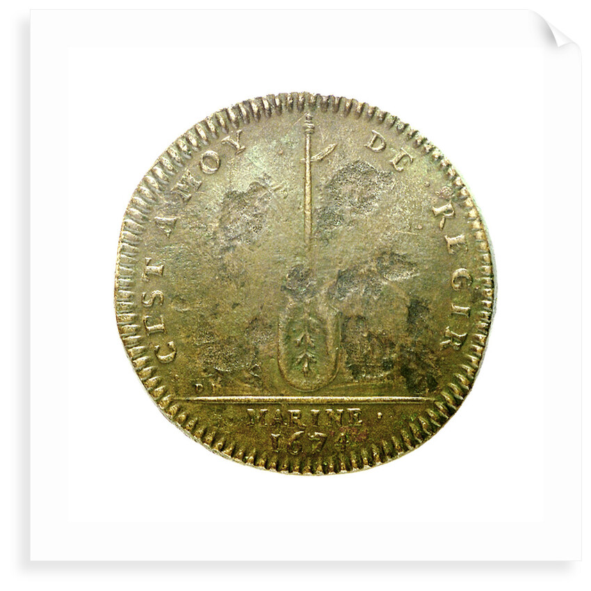 Counter commemorating the war against the Dutch and Spanish fleets; reverse by J.B. Dufour