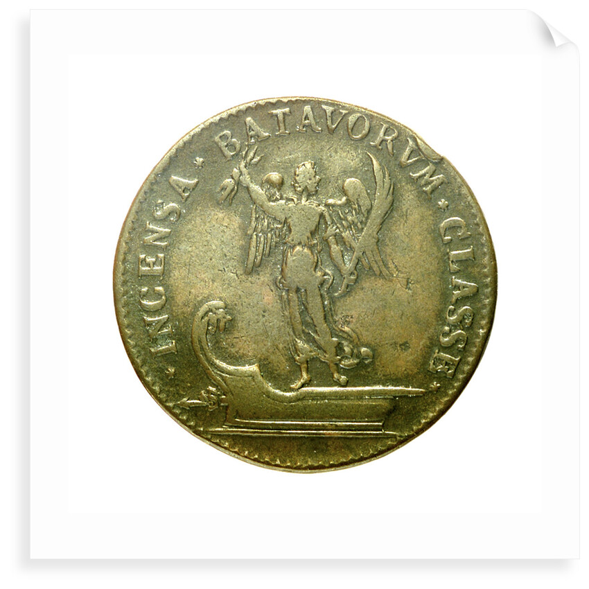Counter commemorating the capture of Tobago, 1677; reverse by J. Nilis