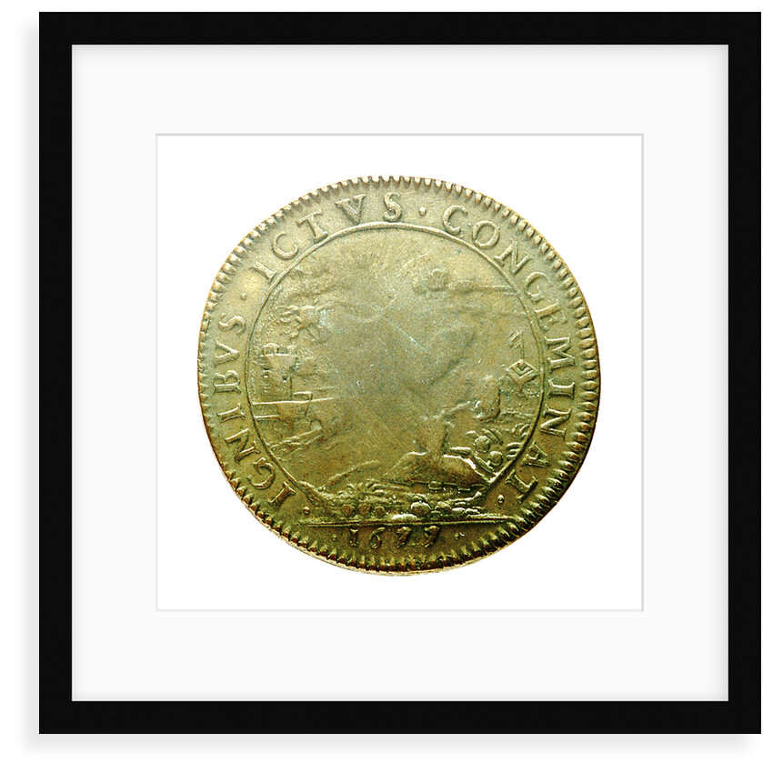 Counter commemorating the capture of Tobago, 1677; reverse by unknown