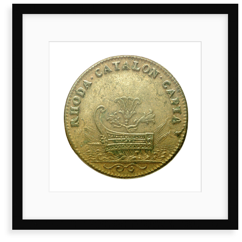 Counter commemorating the second capture of Rosas, 1693; reverse by unknown