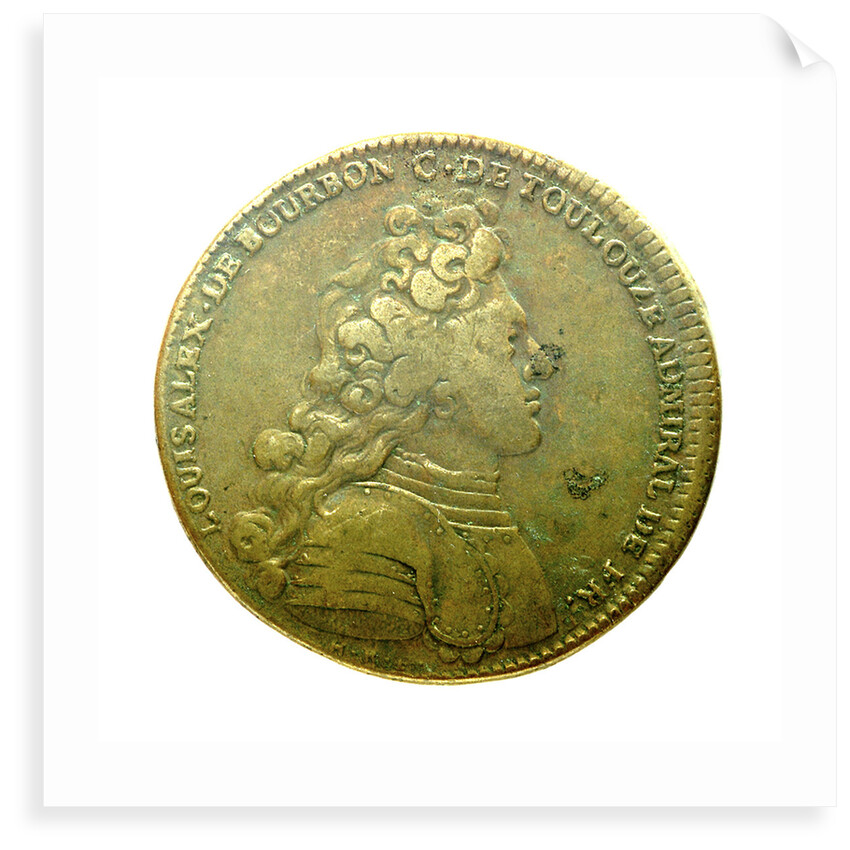 Counter commemorating Louis A. de Bourbon, Duc du Maine, Grandmaster of Artillery; obverse by H. Roussel