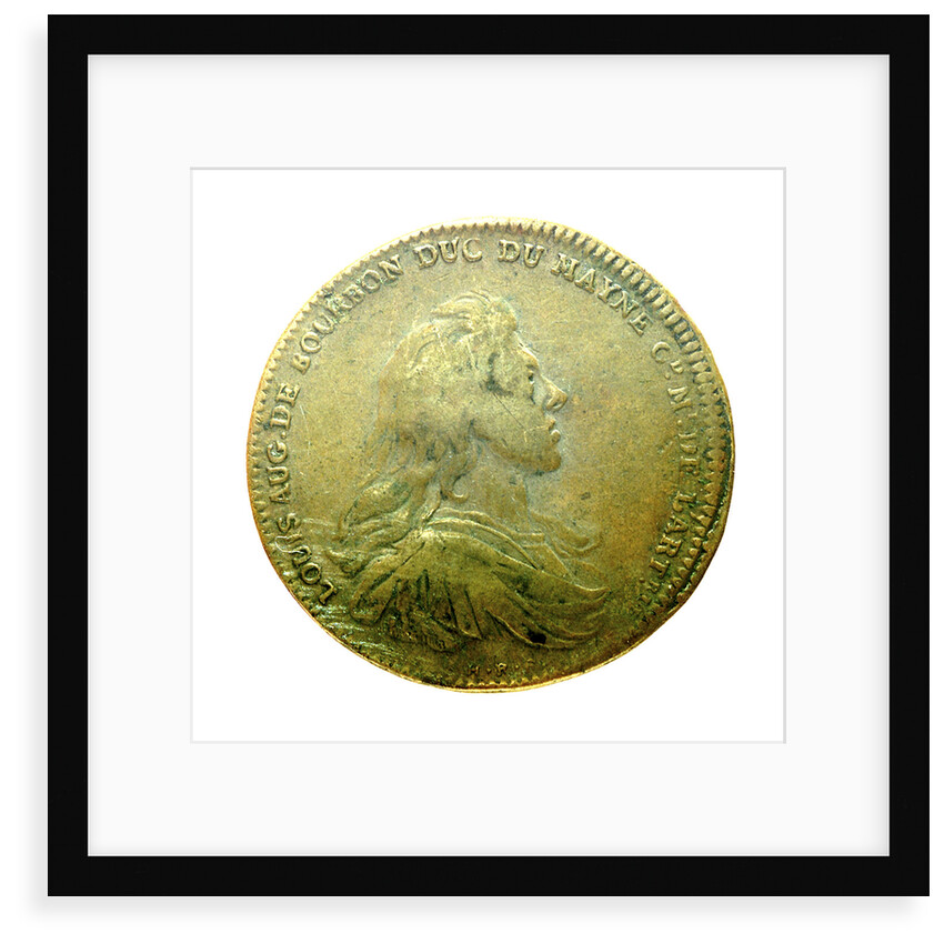 Counter commemorating Louis A. de Bourbon, Duc du Maine, Grandmaster of Artillery; reverse by H. Roussel