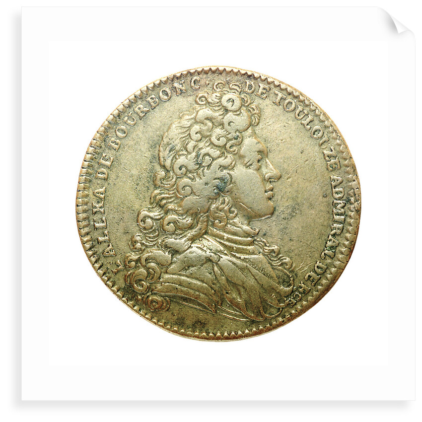 Counter commemorating  Louis A. de Bourbon, Duc du Maine (born 1670),  Grandmaster of Artillery; obverse by unknown