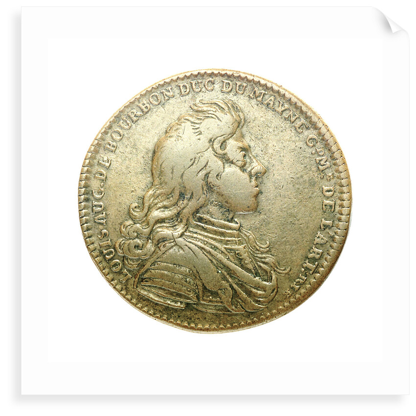 Counter commemorating  Louis A. de Bourbon, Duc du Maine (born 1670),  Grandmaster of Artillery; reverse by Unknown