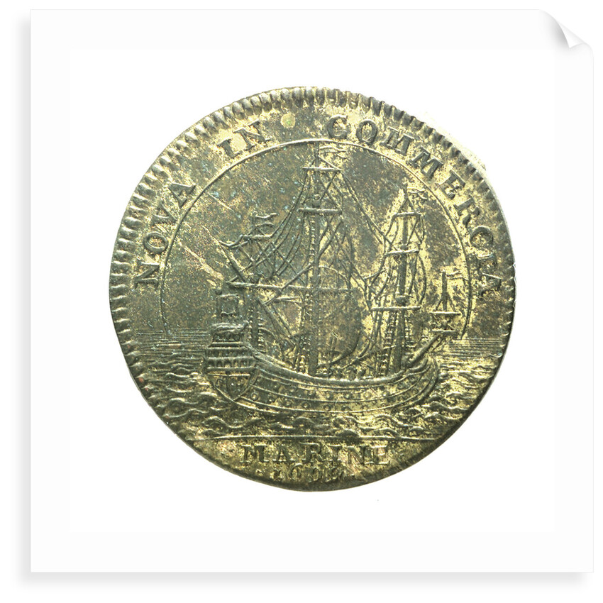 Counter commemorating the cruise of Beauchesne to the coasts of Chile and Peru for trade purposes; reverse by Unknown