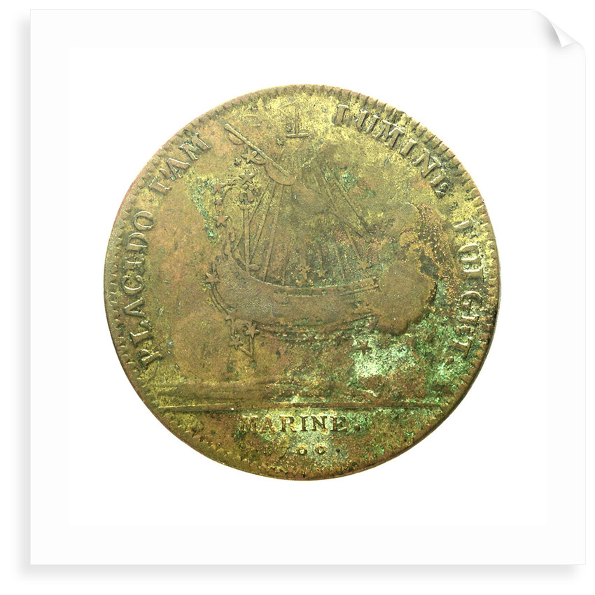 Counter commemorating Admiral Louis Alexandre de Bourbon, Comte de Toulouse (1678-1737); reverse by H. Roussel