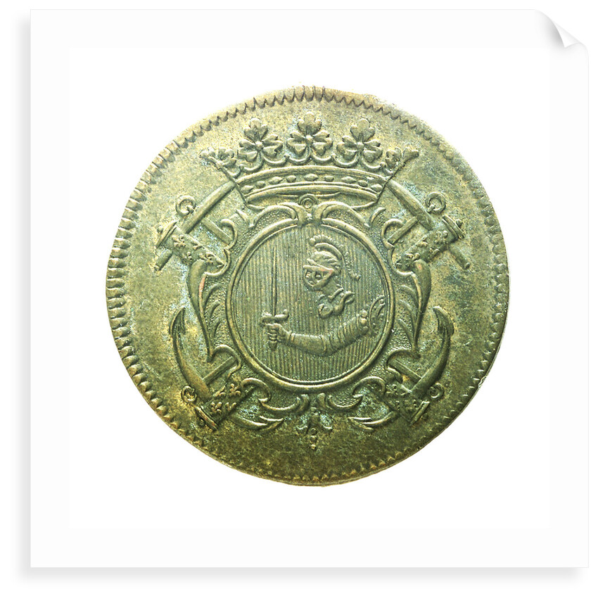Counter commemorating Admiral de Tourville (1642-1701); obverse by unknown