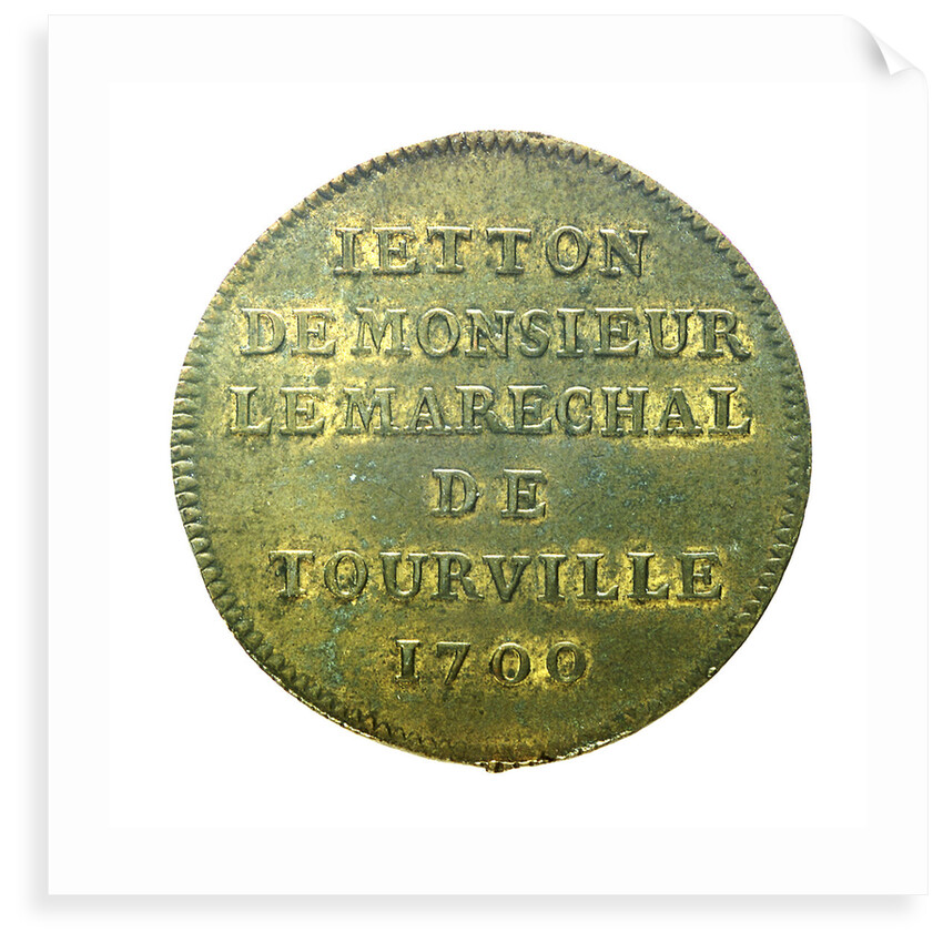 Counter commemorating Admiral de Tourville (1642-1701); reverse by unknown
