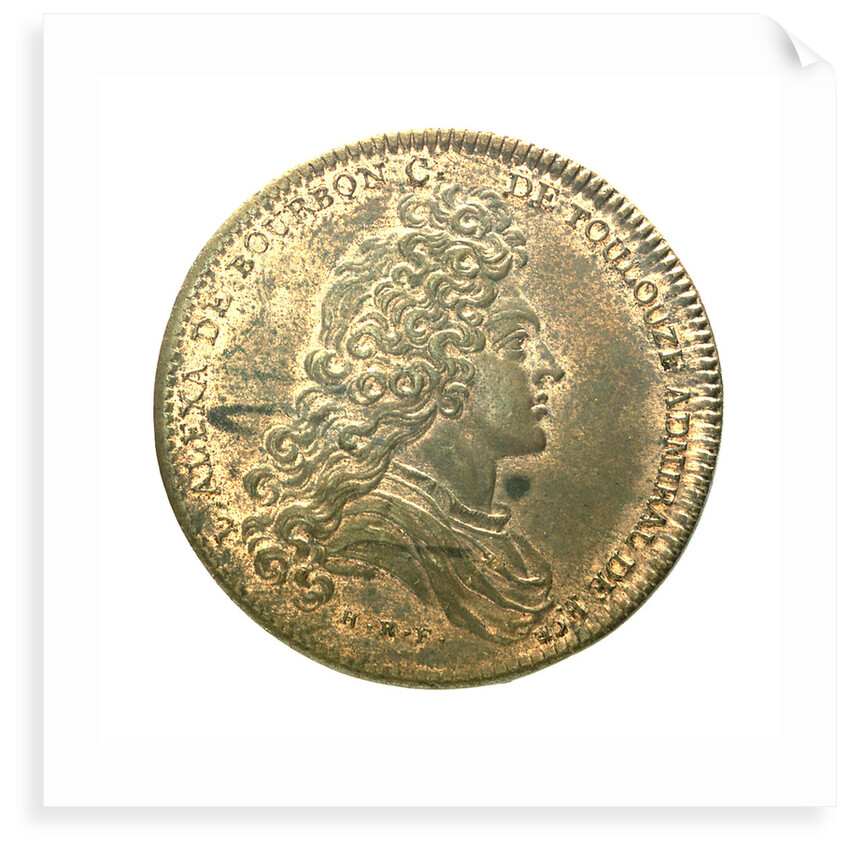 Counter commemorating the Spanish galleons burnt in Vigo harbour, 1703; obverse by H. Roussel