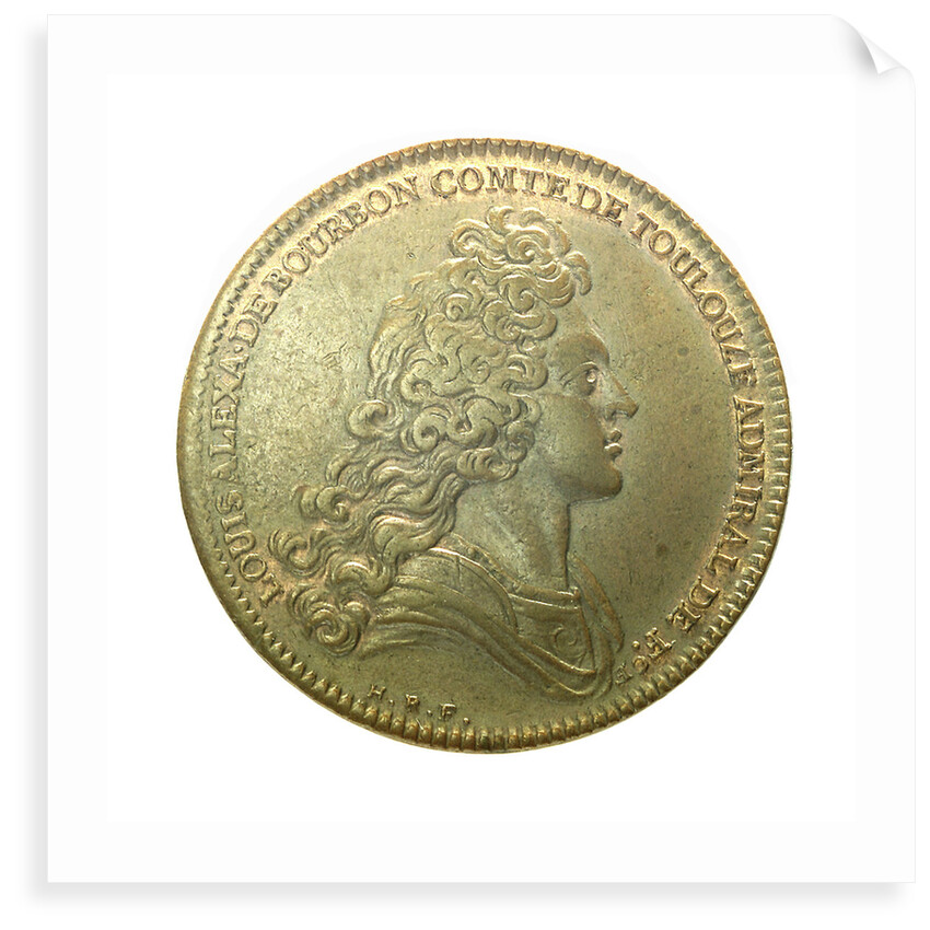 Counter commemorating the Battle of Malaga, 1704; obverse by H. Roussel