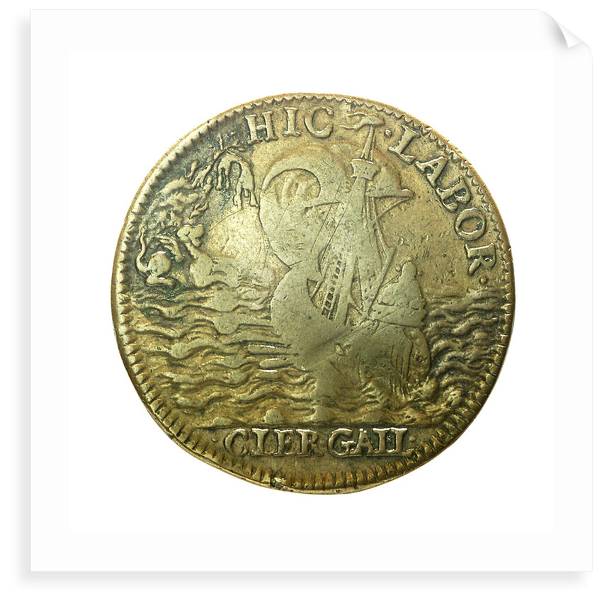 Commemorative counter bearing the legend 'HIC MERCES HIC LABOR'; reverse by unknown
