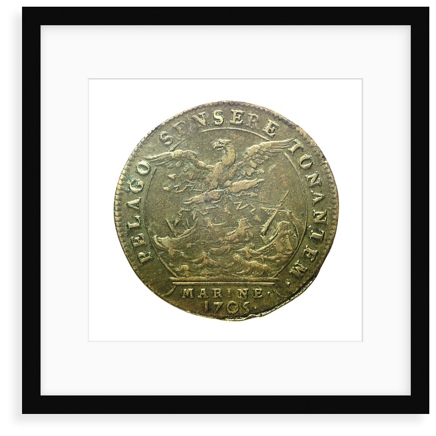 Counter commemorating the Battle of Malaga, 1704; reverse by H. Roussel