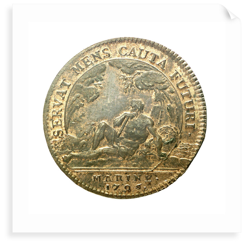 Counter commemorating the neglect of the Navy; reverse by H. Roussel