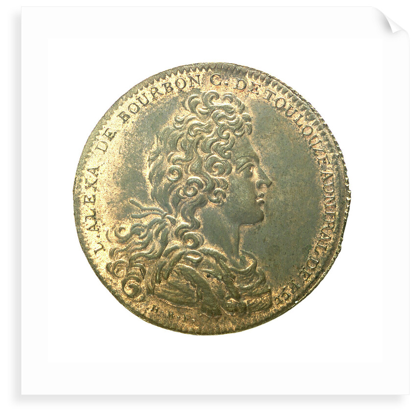 Counter commemorating the plunder of St Christopher and Nevis; obverse by H. Roussel