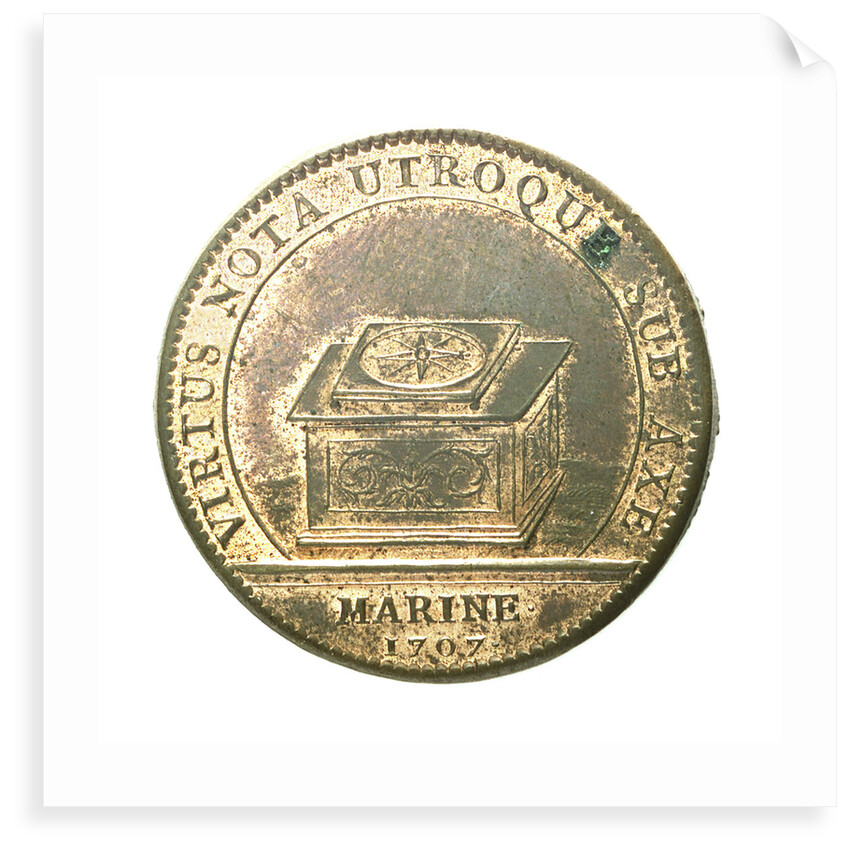 Counter commemorating the plunder of St Christopher and Nevis; reverse by H. Roussel