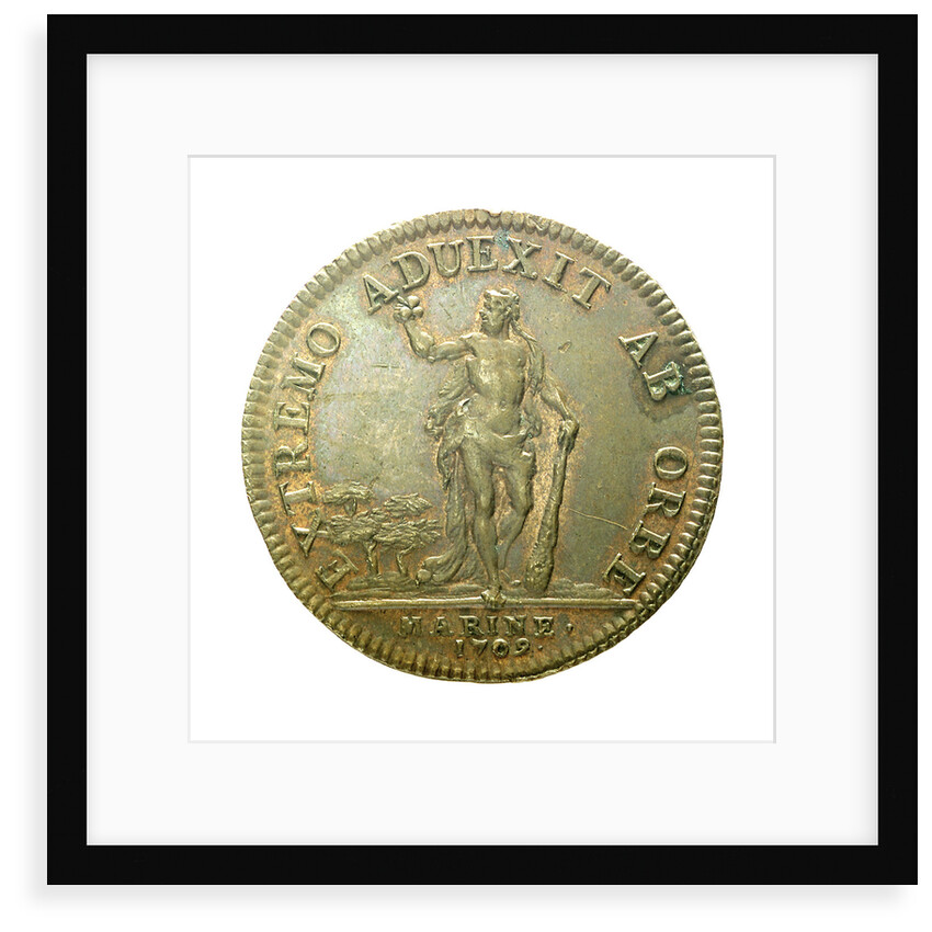 Counter commemorating the French Convoy's safe return, 1708; reverse by unknown
