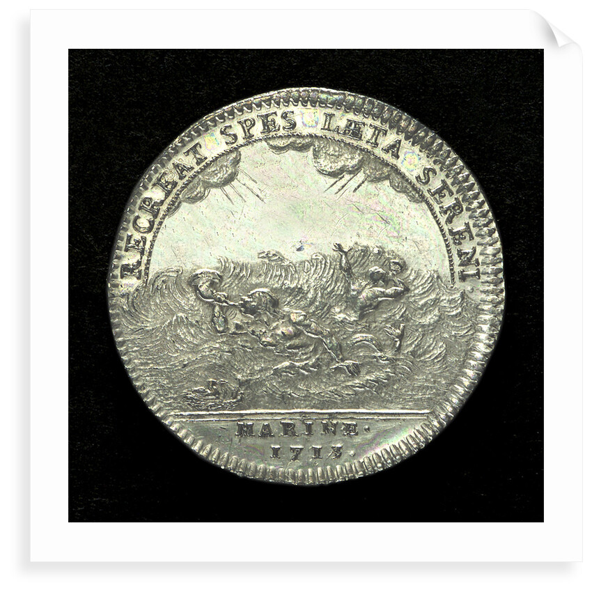 Counter commemorating  Admiral Louis Alexandre de Bourbon, Comte de Toulouse (1678-1737); reverse by unknown