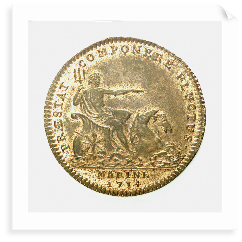 Counter commemorating the Peace of Utrecht, 1713; reverse by unknown
