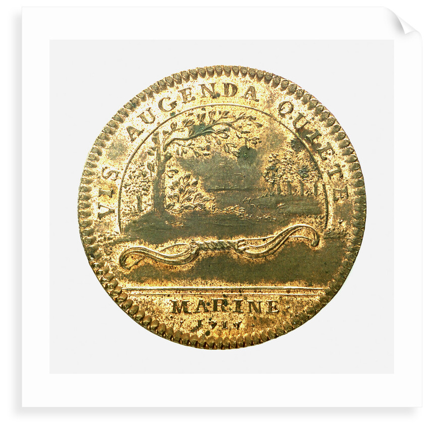Counter commemorating the Peace of Utrecht, 1713; reverse by unknown