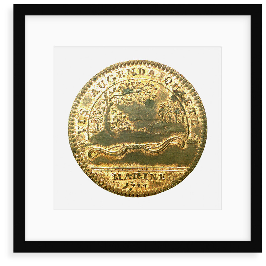 Counter commemorating the Peace of Utrecht, 1713; reverse by unknown