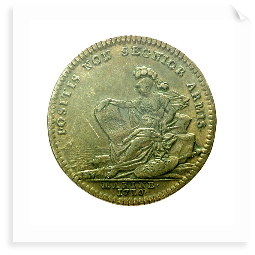 Counter commemorating the navy active in time of peace; reverse by J. Duvivier