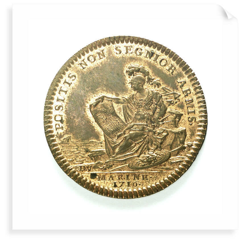 Counter commemorating the navy active in time of peace; reverse by J. Duvivier