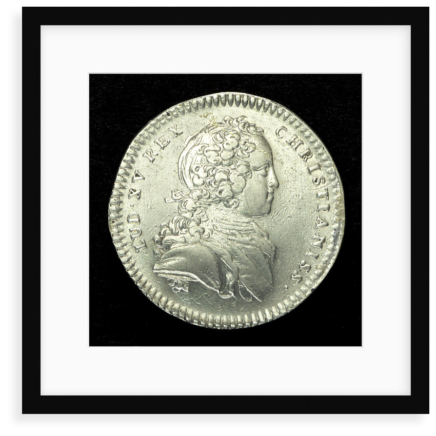 Counter commemorating the opening up of wealthy mines in Louisiana as proposed by Law the banker; obverse by J.C. Roettier