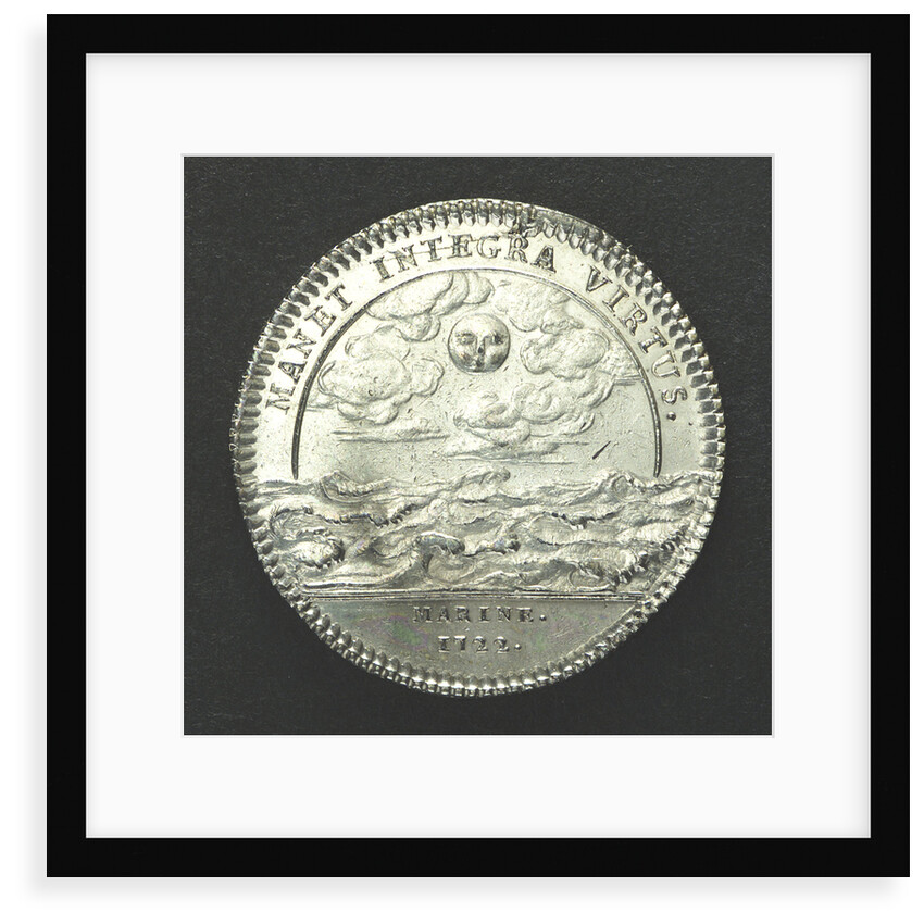 Counter commemorating the survival of the East India Company following the collapse of Law's enterprises; reverse by H. Roussel