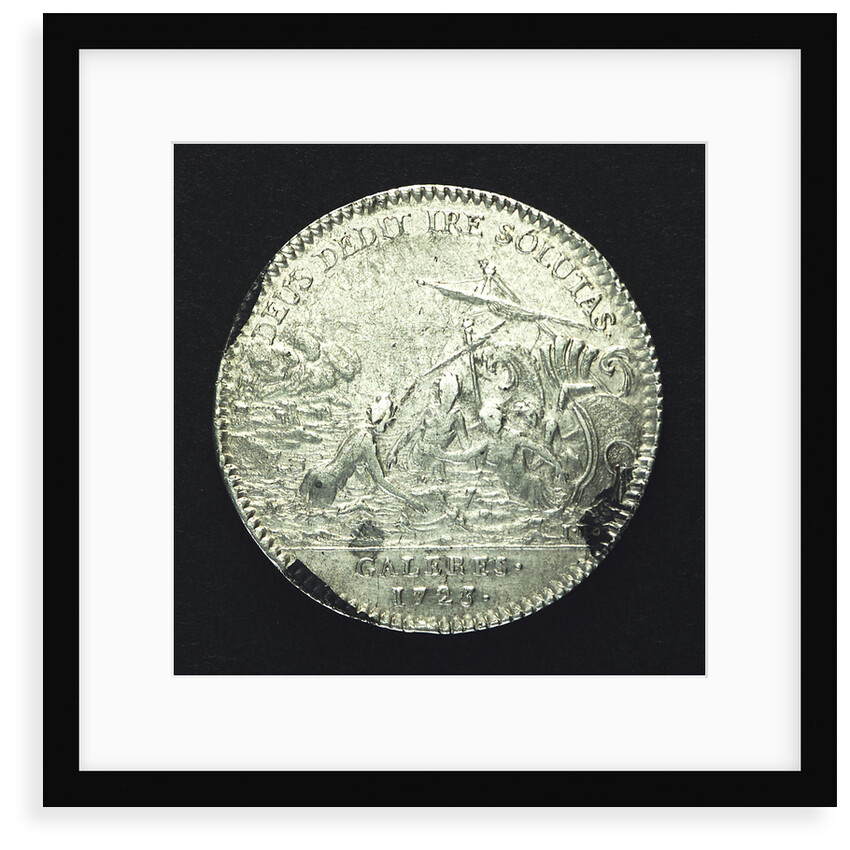 Medal commemorating the galleys escape from the plague at Marseilles; reverse by J.C. Roettier