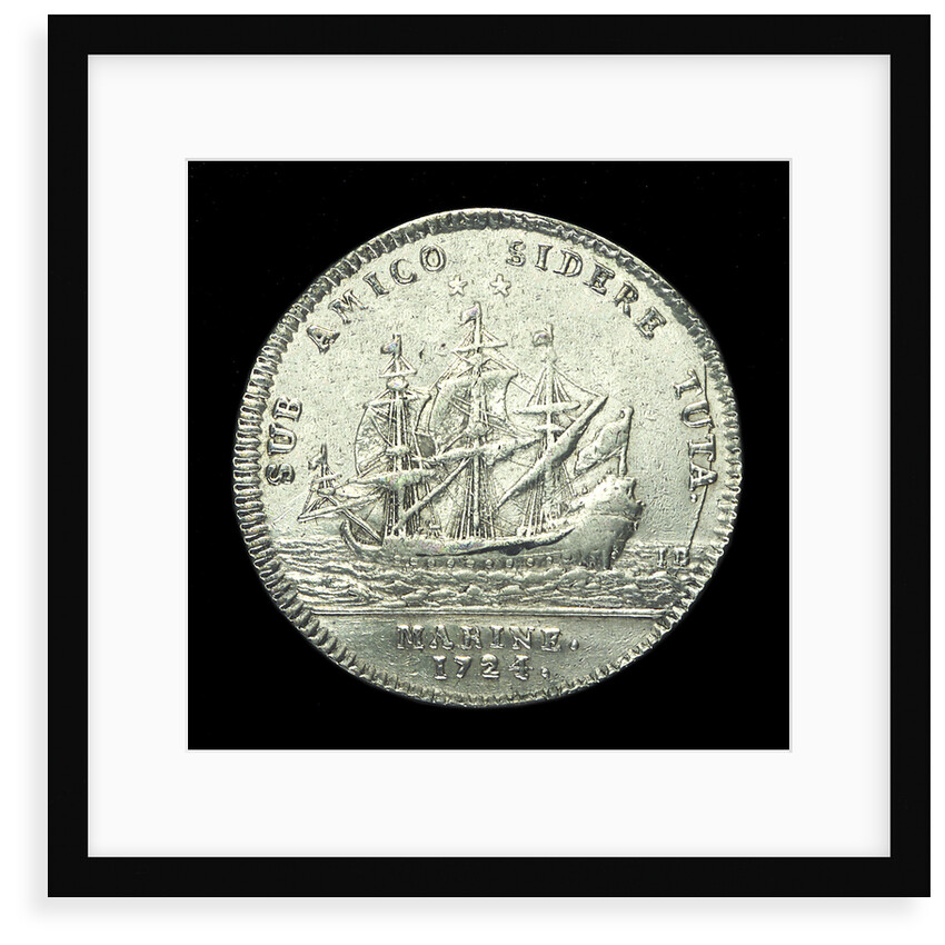 Medal commemorating the Ministry of Marine taken over by M Maurepas; reverse by J. Bernard