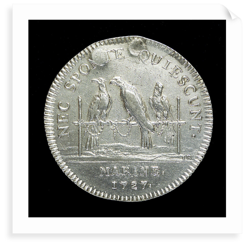 Counter commemorating the Navy inactive under Cardinal Fleury; reverse by H. Roussel