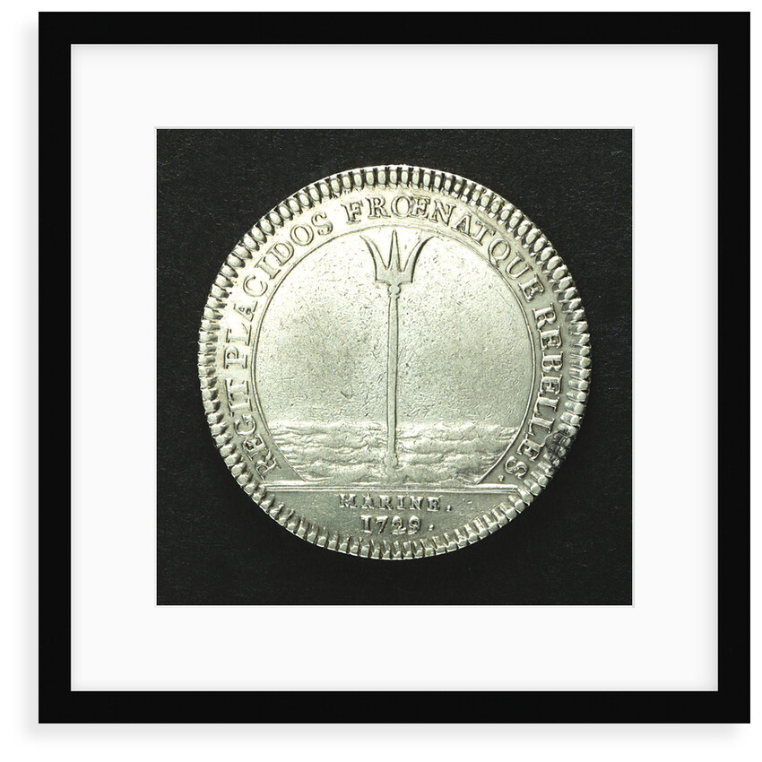 Counter commemorating the attack on the Tripoli pirates, 1729; reverse by H. Roussel