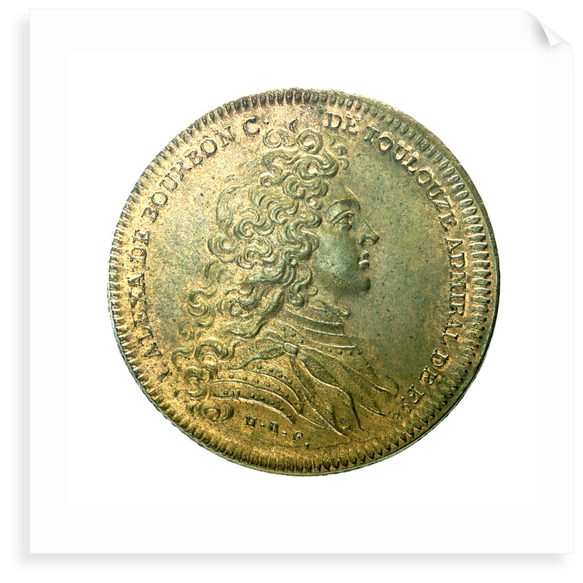 Counter commemorating the defeat of the Corsairs of Barbary by Admiral Duguay-Trouin, 1732; obverse by H. Roussel