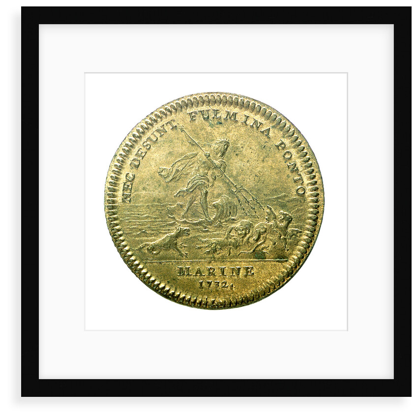 Counter commemorating the defeat of the Corsairs of Barbary by Admiral Duguay-Trouin, 1732; reverse by H. Roussel