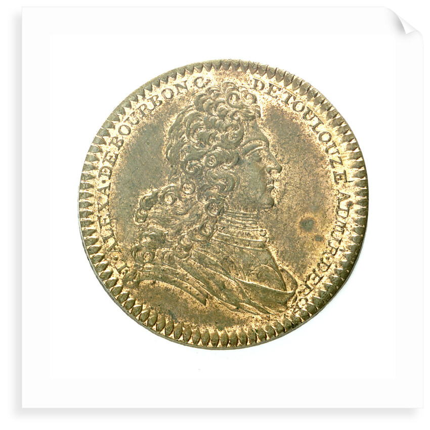 Counter commemorating Comte de Toulouse still Admiral of France; obverse by Unknown