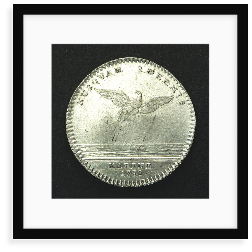 Counter commemorating the cruise of Admiral d'Antin to Morocco, 1738; reverse by unknown