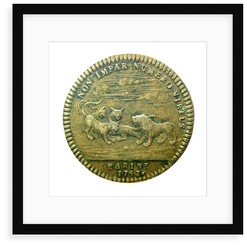 Counter commemorating the war with England, Austria and the Netherlands; reverse by J.C. Roettier
