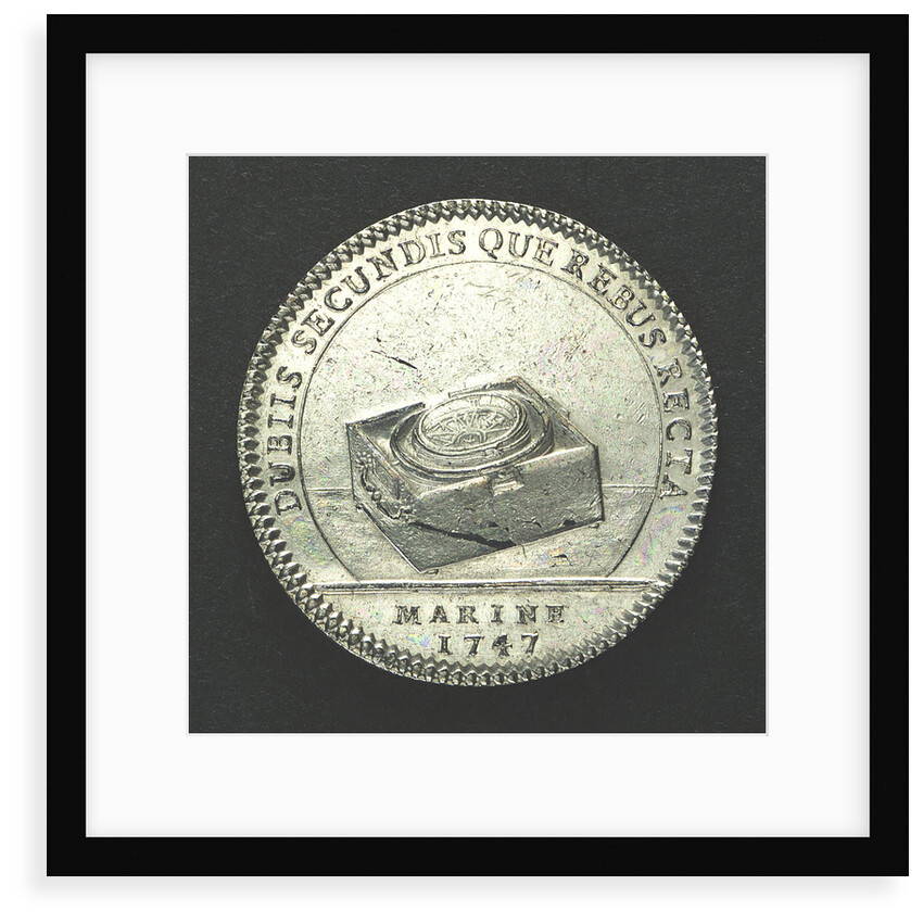 Counter commemorating Admiral Duc d'Anville wrecked off the Azores; reverse by J.C. Roettier