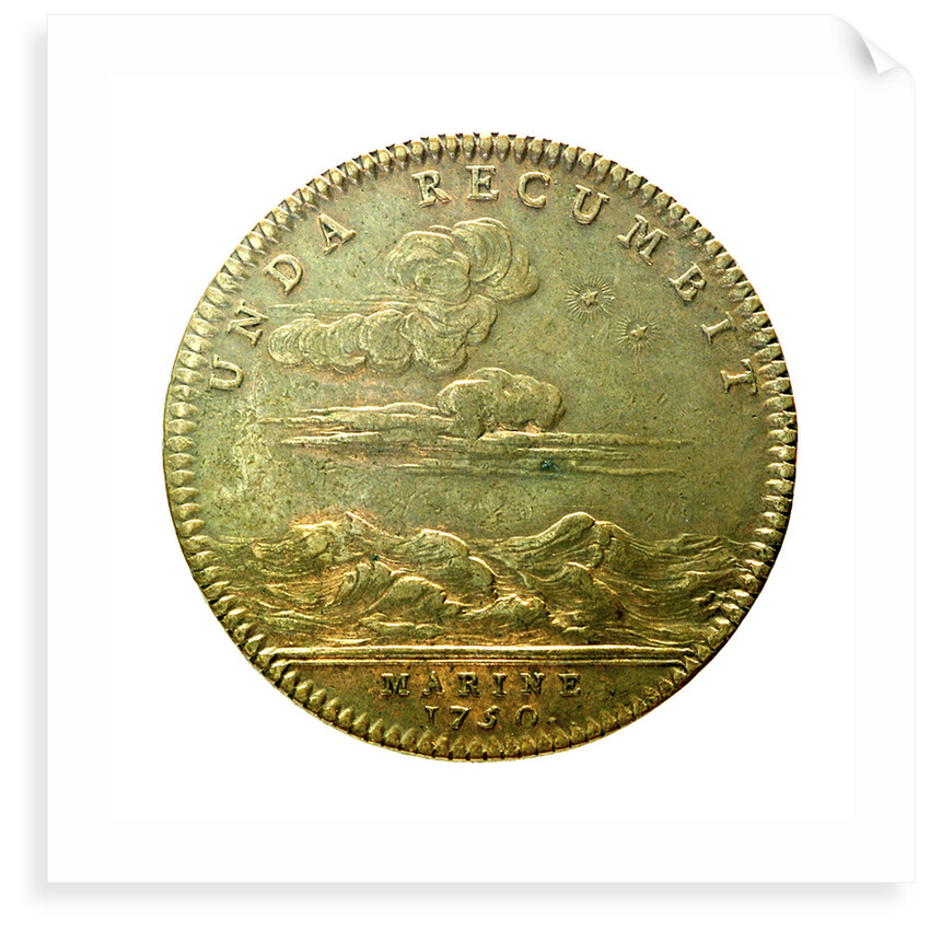 Counter commemorating the war ended; reverse by J.C. Roettier